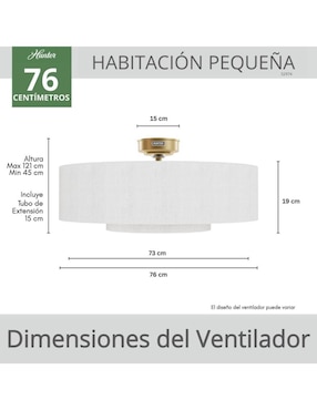 Ventilador de techo Hunter Fan con control remoto 3 velocidades