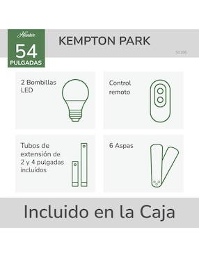 Ventilador de techo Hunter Fan con control remoto 3 velocidades