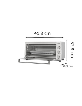 Horno eléctrico freidora Black + Decker TO8235 Titánxg 32 L