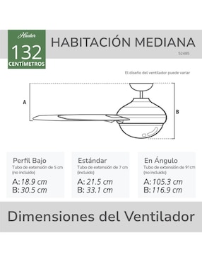 Ventilador de techo Hunter Fan 3 velocidades