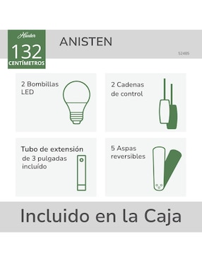 Ventilador de techo Hunter Fan 3 velocidades