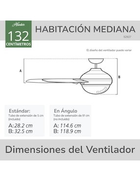 Ventilador de techo Hunter Fan con control remoto 3 velocidades