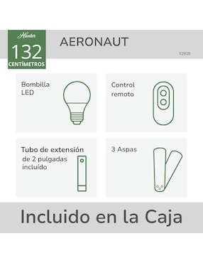 Ventilador de techo Hunter Fan con control remoto 3 velocidades