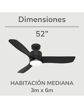 Ventilador de techo Hunter Fan con control remoto 3 velocidades