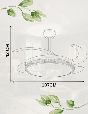 Ventilador de techo Megaluz con control remoto 6 velocidades