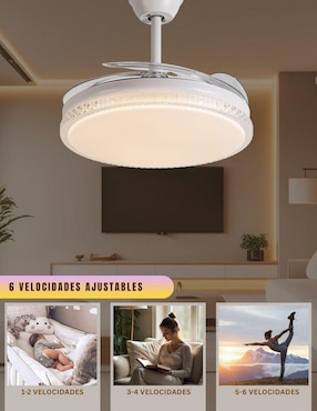 Ventilador de techo Megaluz con control remoto 6 velocidades