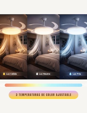 Ventilador de techo Megaluz con control remoto 6 velocidades