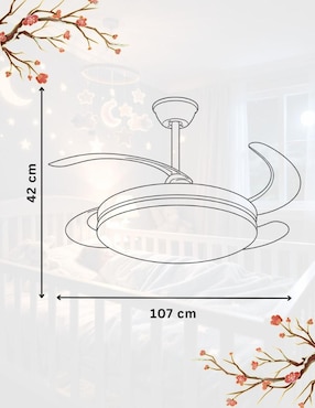 Ventilador de techo Megaluz con control remoto 6 velocidades