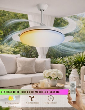 Ventilador de techo Megaluz con control remoto 6 velocidades