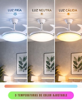 Ventilador de techo Megaluz con control remoto 6 velocidades