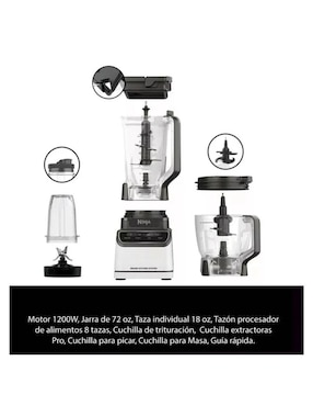 Set licuadora Ninja Grand Kitchen System KS500 4 velocidades