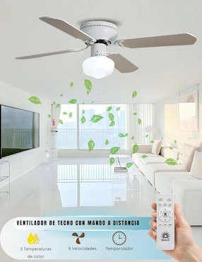 Ventilador de techo Megaluz con control remoto 6 velocidades