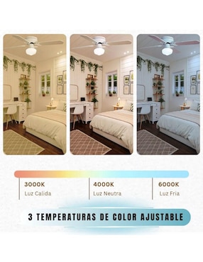 Ventilador de techo Megaluz con control remoto 6 velocidades
