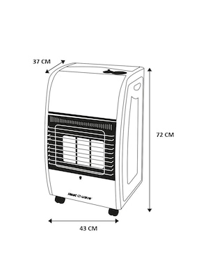 Calefactor portátil de gas Heat Wave sin voltaje