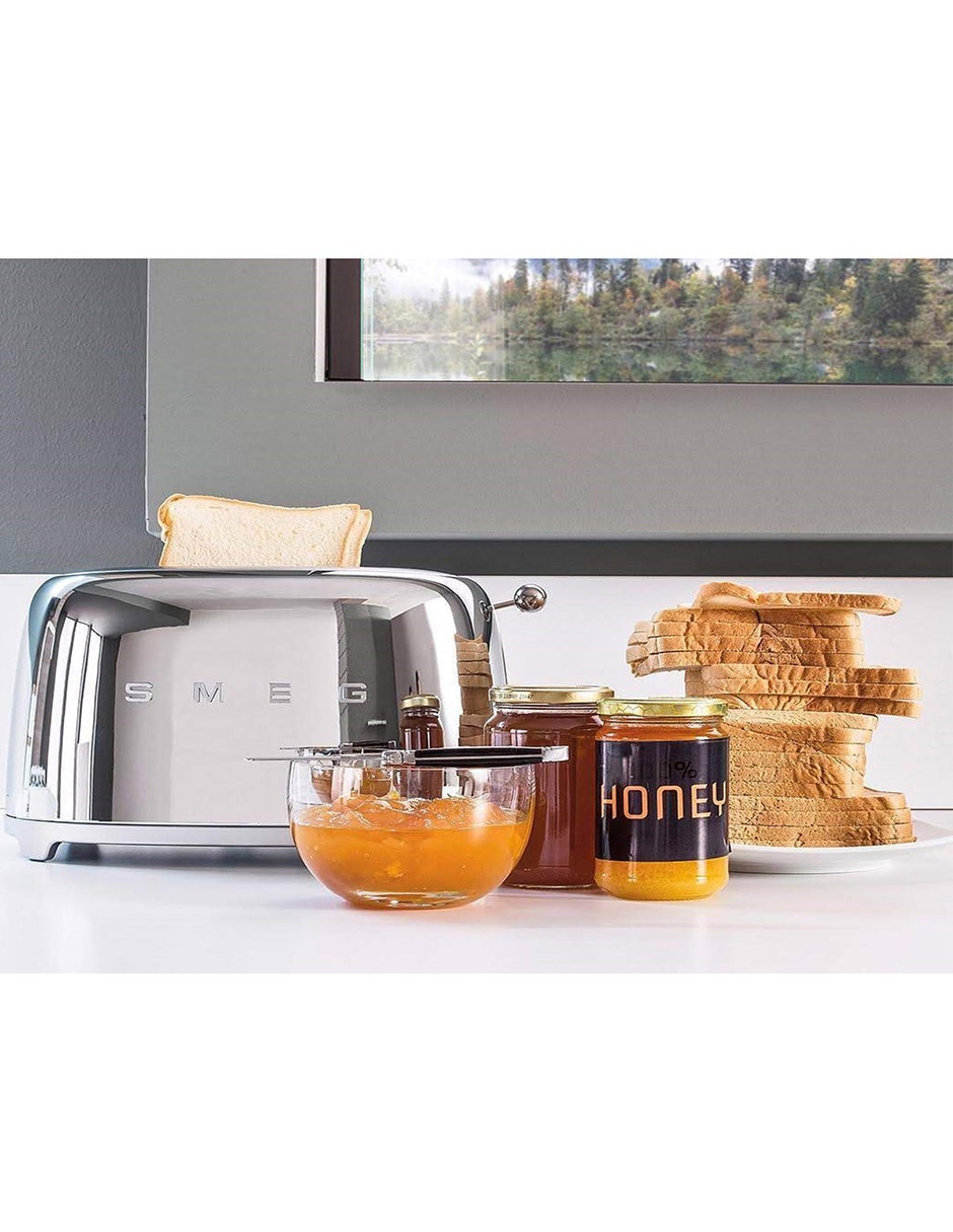 TOSTADOR 4 REBANADAS PLATA SMEG