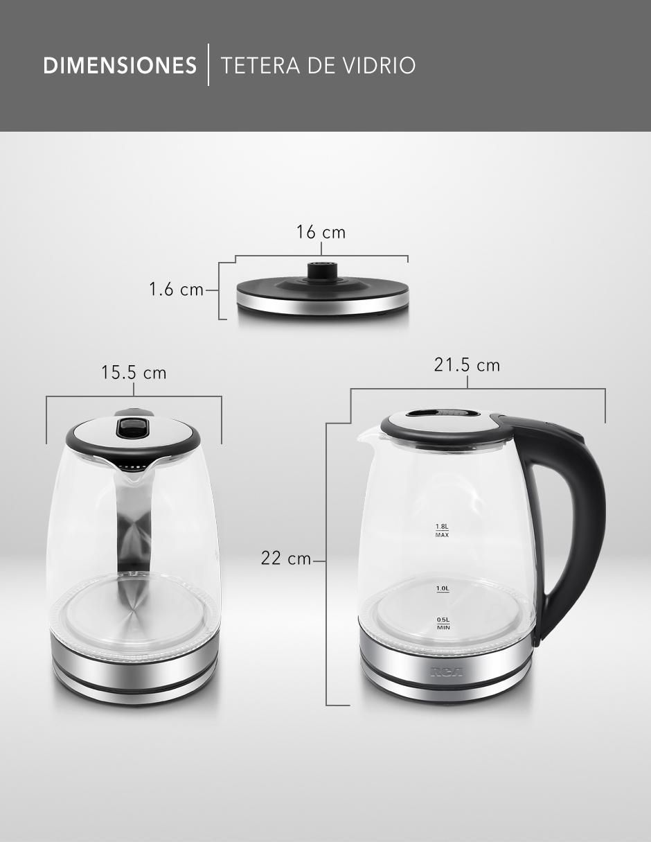Tetera eléctrica de cristal 7
