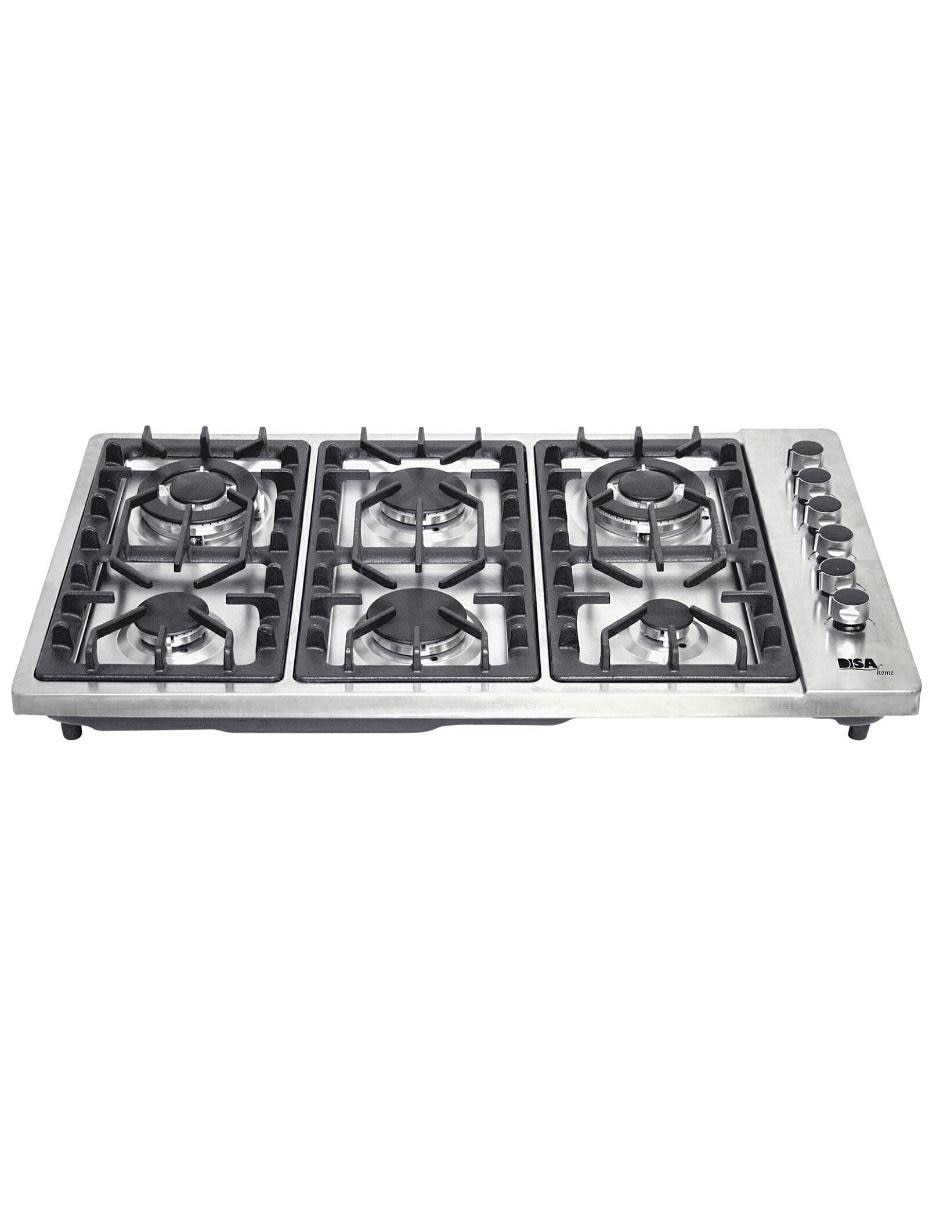 Parrilla de gas PAEM-6 de acero inoxidable 2