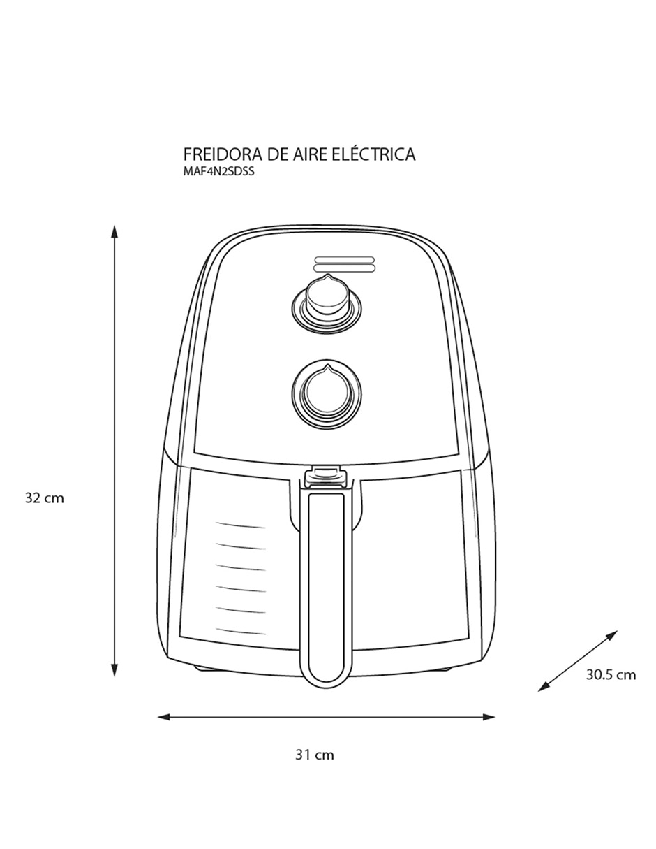 Freidora de aire 4 L Maf4N2Sdss 6