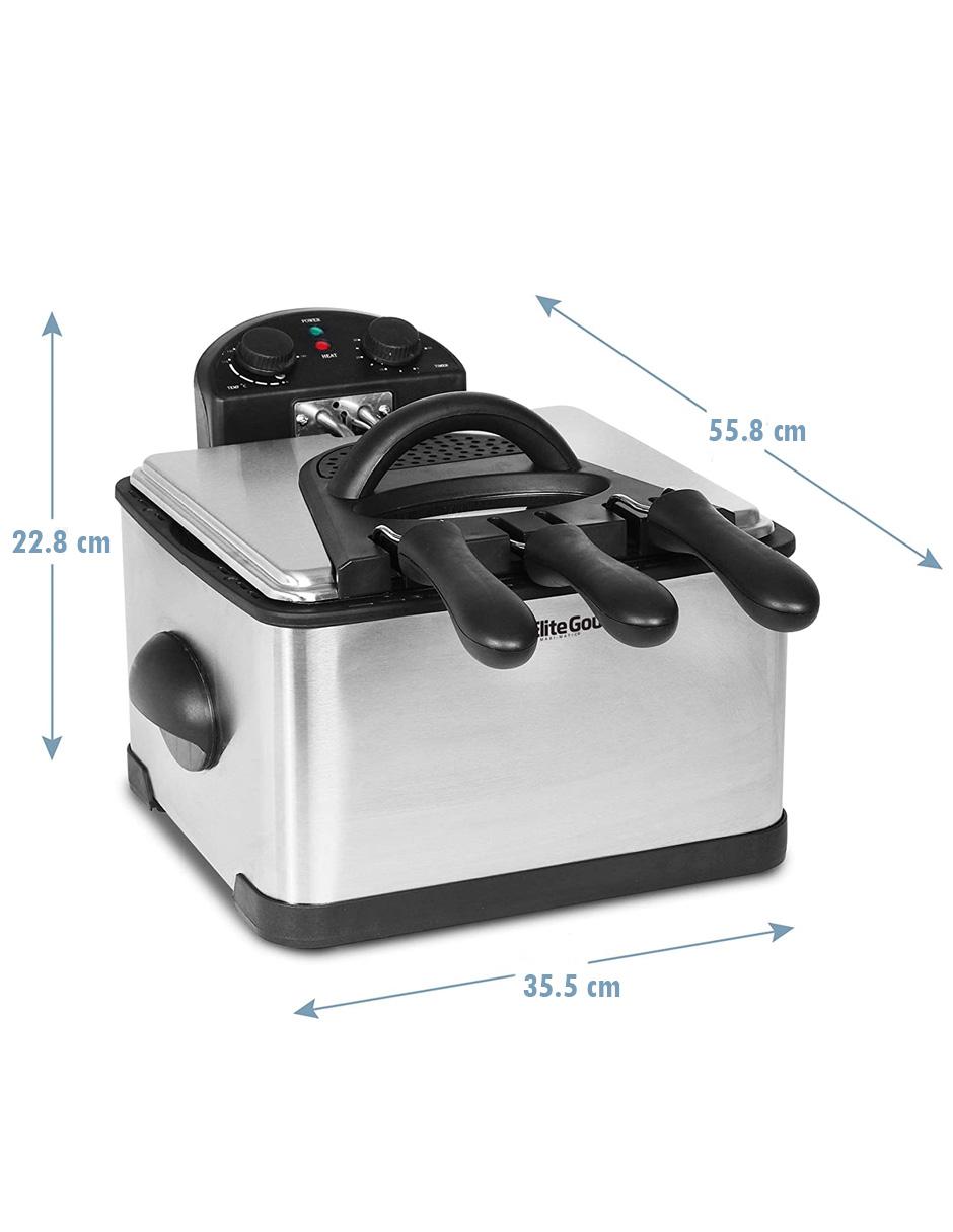 Freidora de aceite con compartimento triple Gourmet 4 L Edf-401T 4