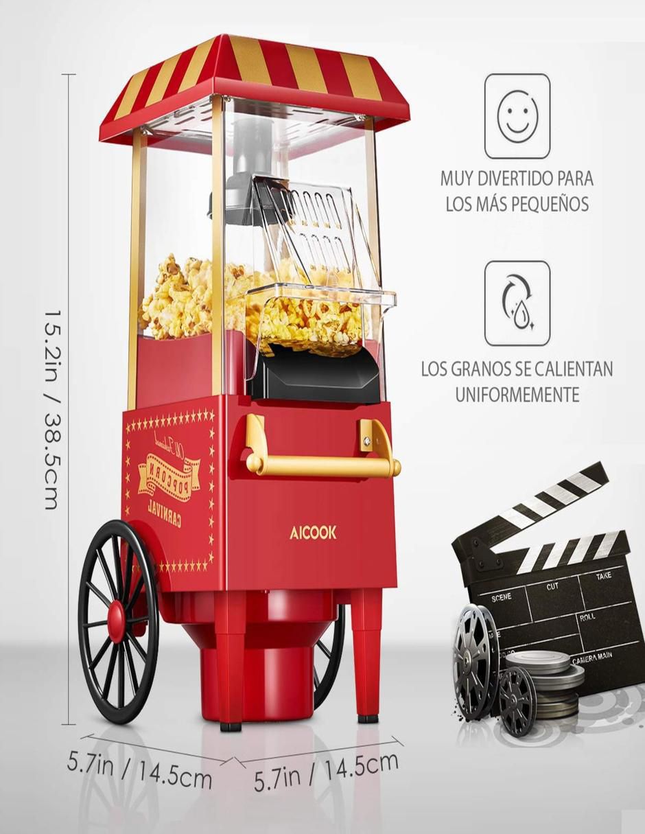 Máquina palomitas Aicok de plástico 5