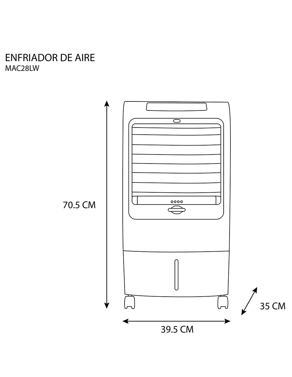 Enfriador evaporativo con control remoto 3 velocidades 7