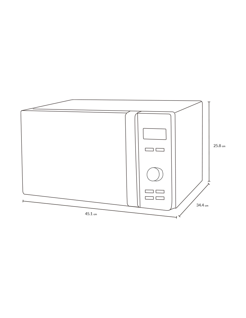Horno de microondas convencional modelo KOS-61HB 0.7 pies cúbicos 6
