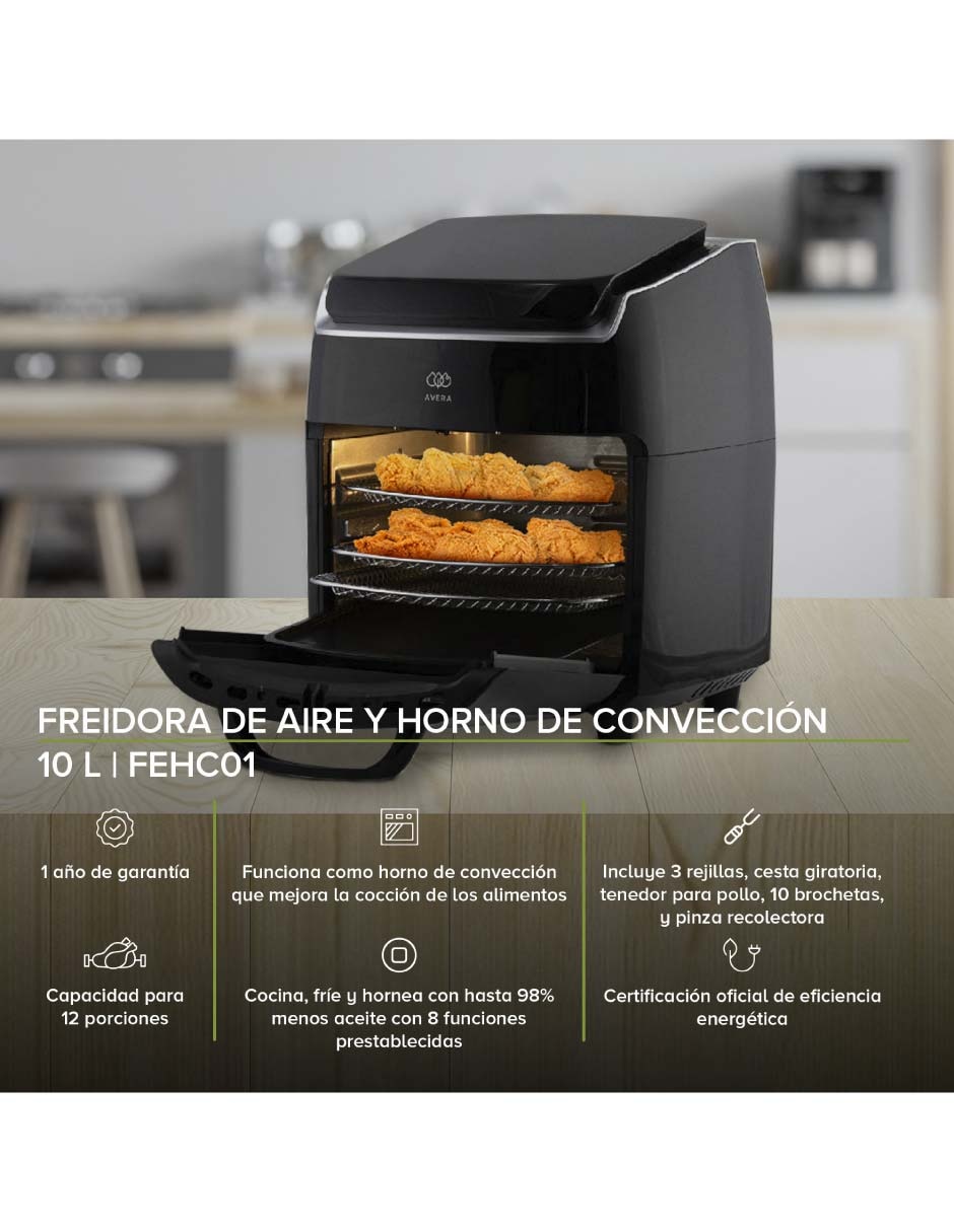 Freidora de aire 10 L Fehc01 3