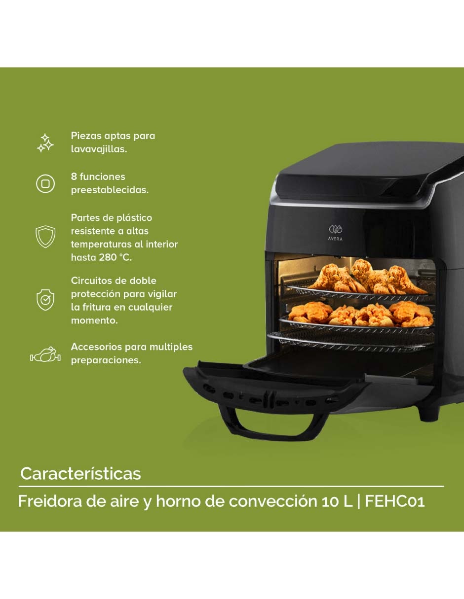 Freidora de aire 10 L Fehc01 6