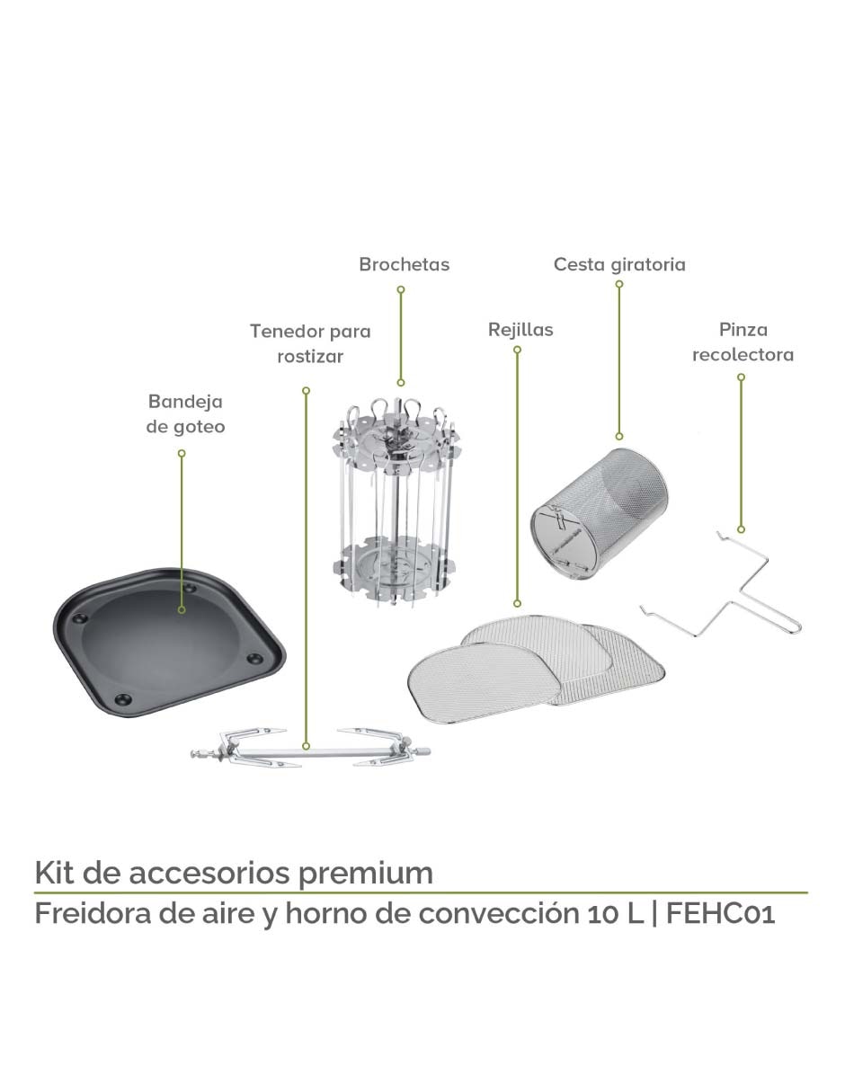 Freidora de aire 10 L Fehc01 8