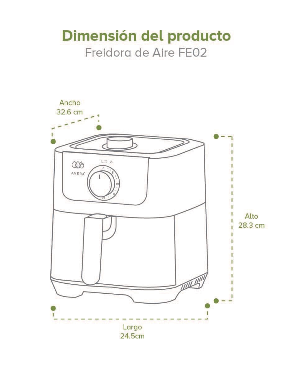 Freidora de aire 2.5 L Fe02Te01 4