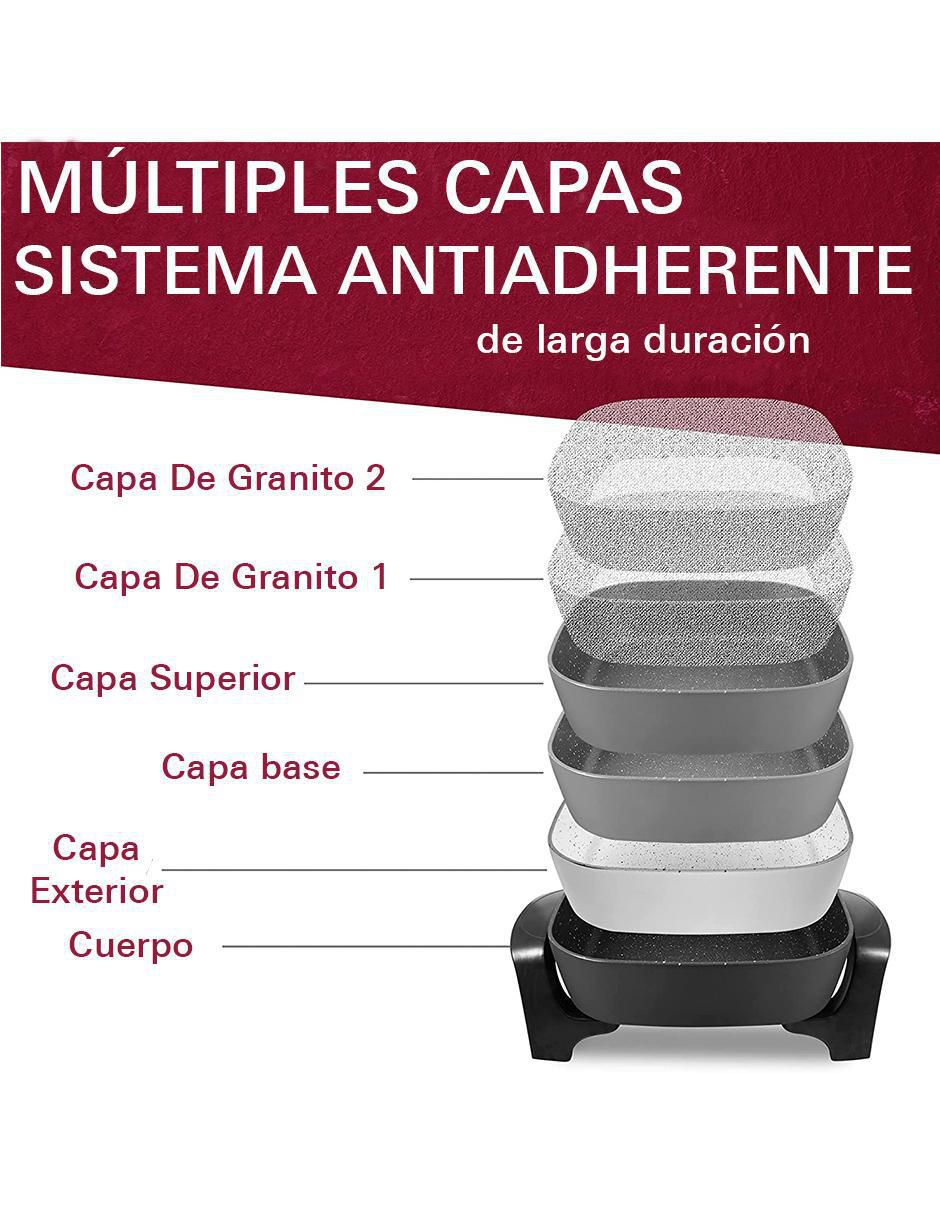 Sartén eléctrico con tapa de aluminio 2
