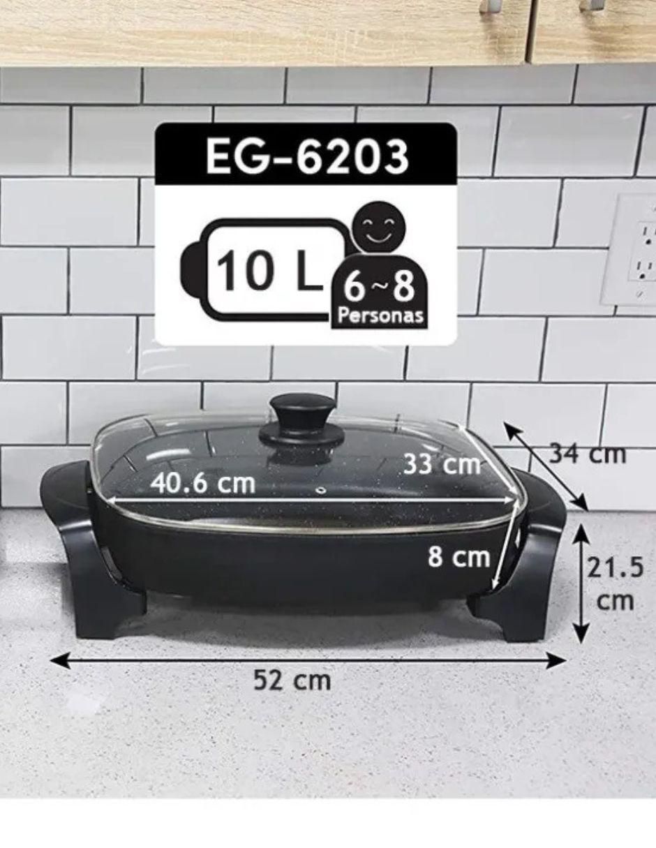 Sartén eléctrico con tapa de aluminio 7