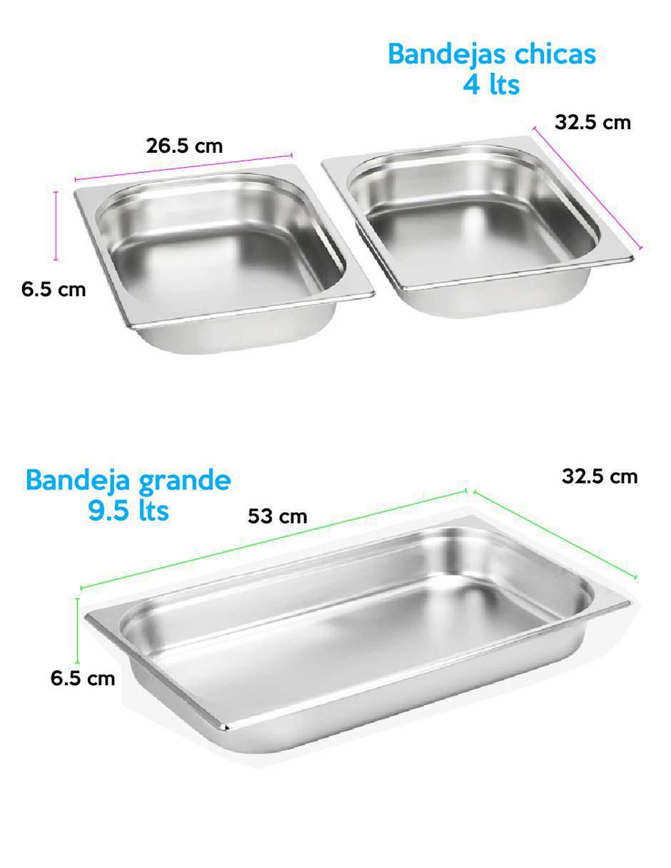Chafer buffet de acero inoxidable 4