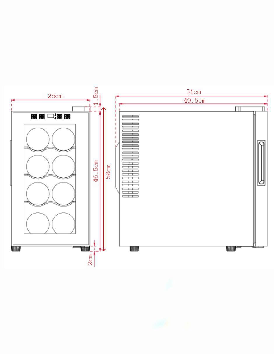 Enfriador de vinos Easy Rvc 10008 gbk 25 litros 4