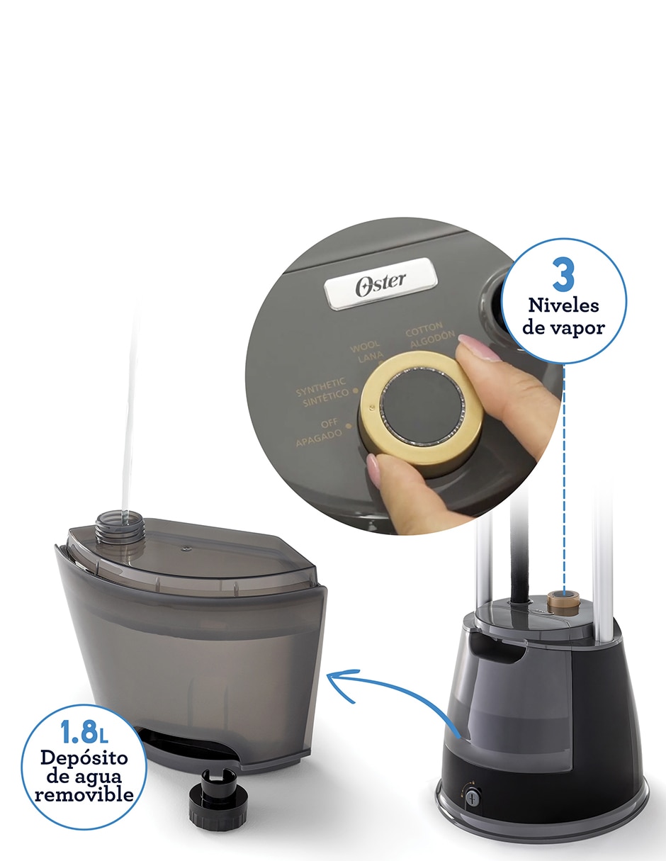 Central de vapor GCSTGS7050-013 suela acero inoxidable 3