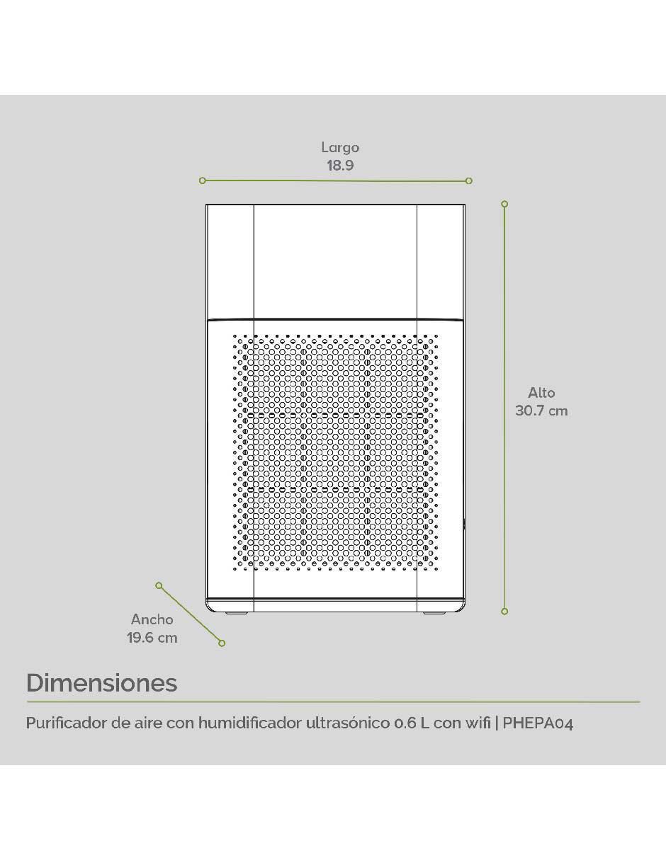 Purificador de aire SmartHome PHEPA04 8