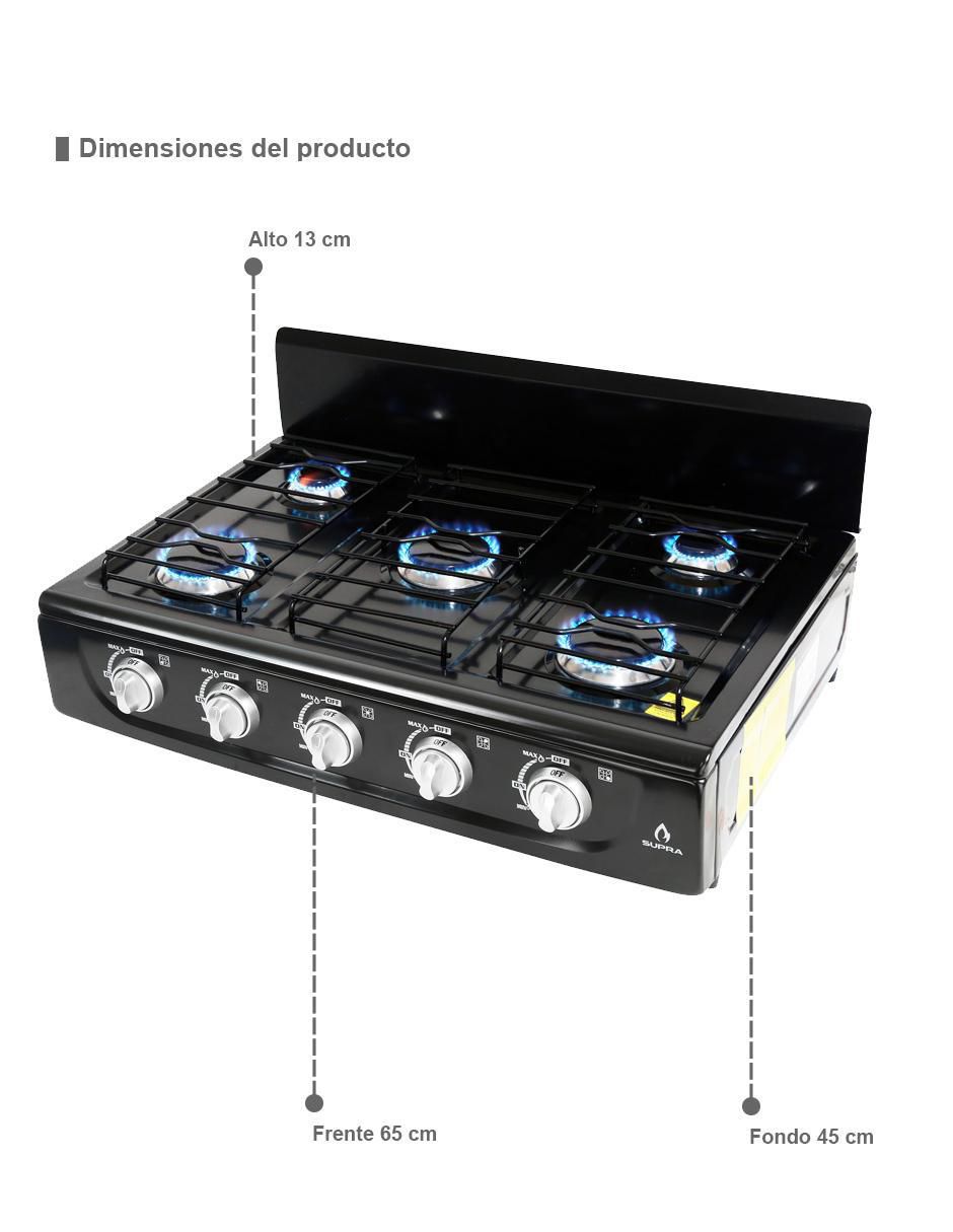 Parrilla 5Q TITAN BLACK de acero 2