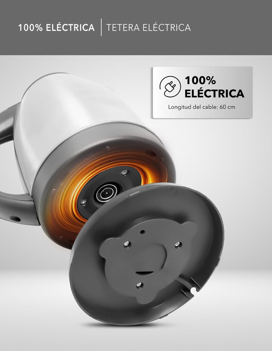 Tetera eléctrica de acero inoxidable 8