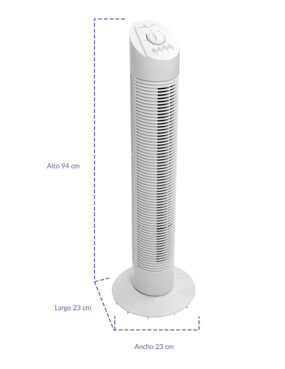 VENTILADOR DE TORRE VT-98-B42W, BLANCOV 6