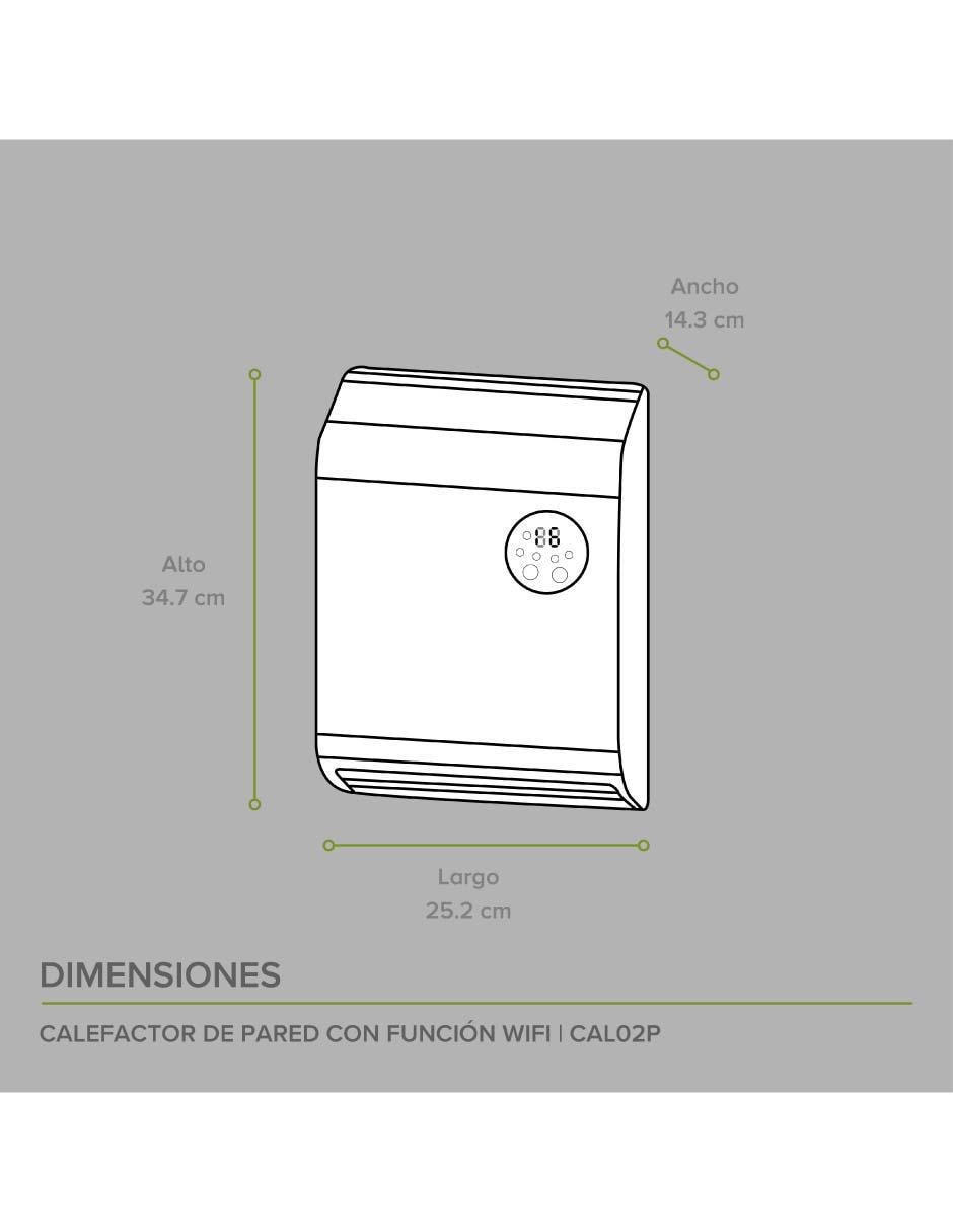Calefactor de pared eléctrico de 127 V 9
