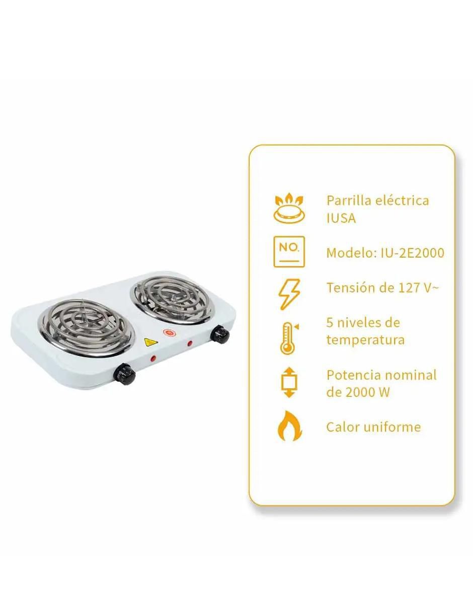 Parrilla eléctrica IU-2E2000 de acero 2