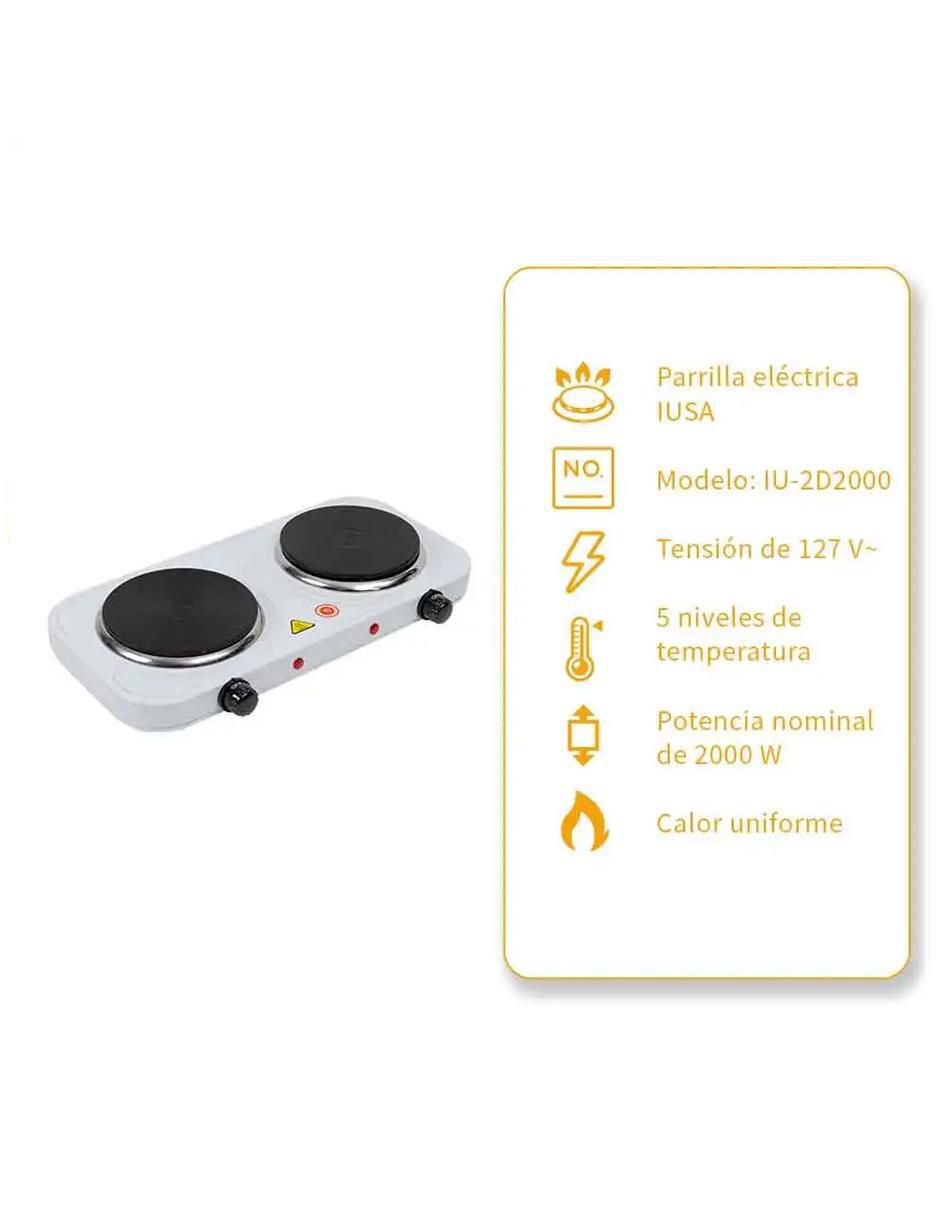 Parrilla eléctrica IU-2D2000 de acero 2
