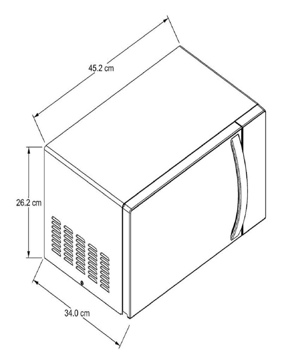 Horno de microondas convencional modelo AM-1807W 7