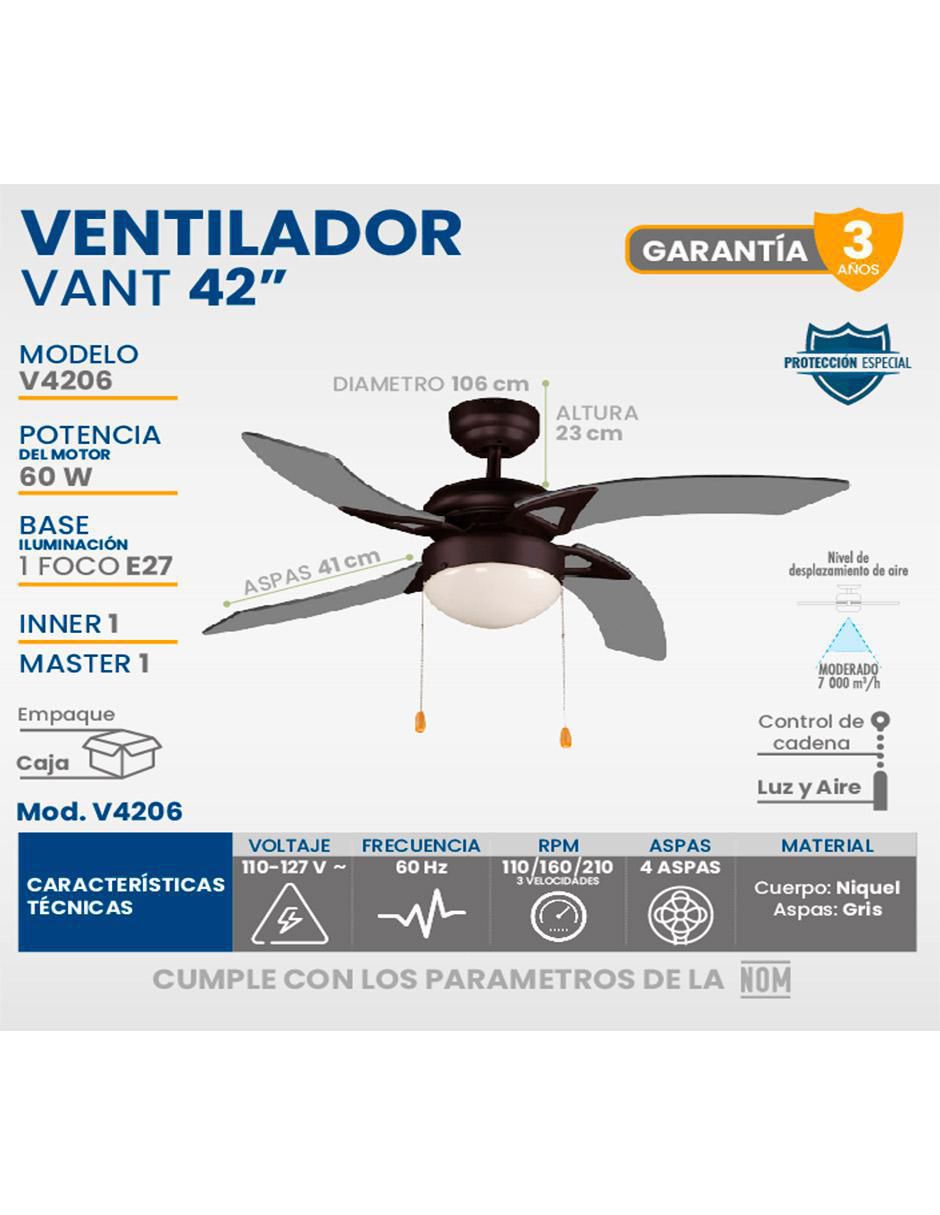 Ventilador de techo 5 velocidades 4