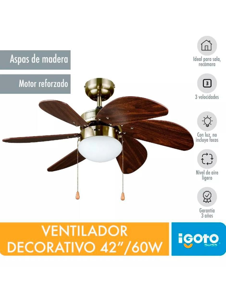 Ventilador de techo velocidades 4
