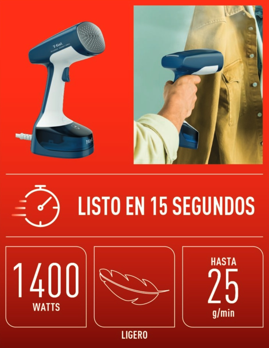 Cepillo de vapor acces steam DT7111X1 suela cerámica 9