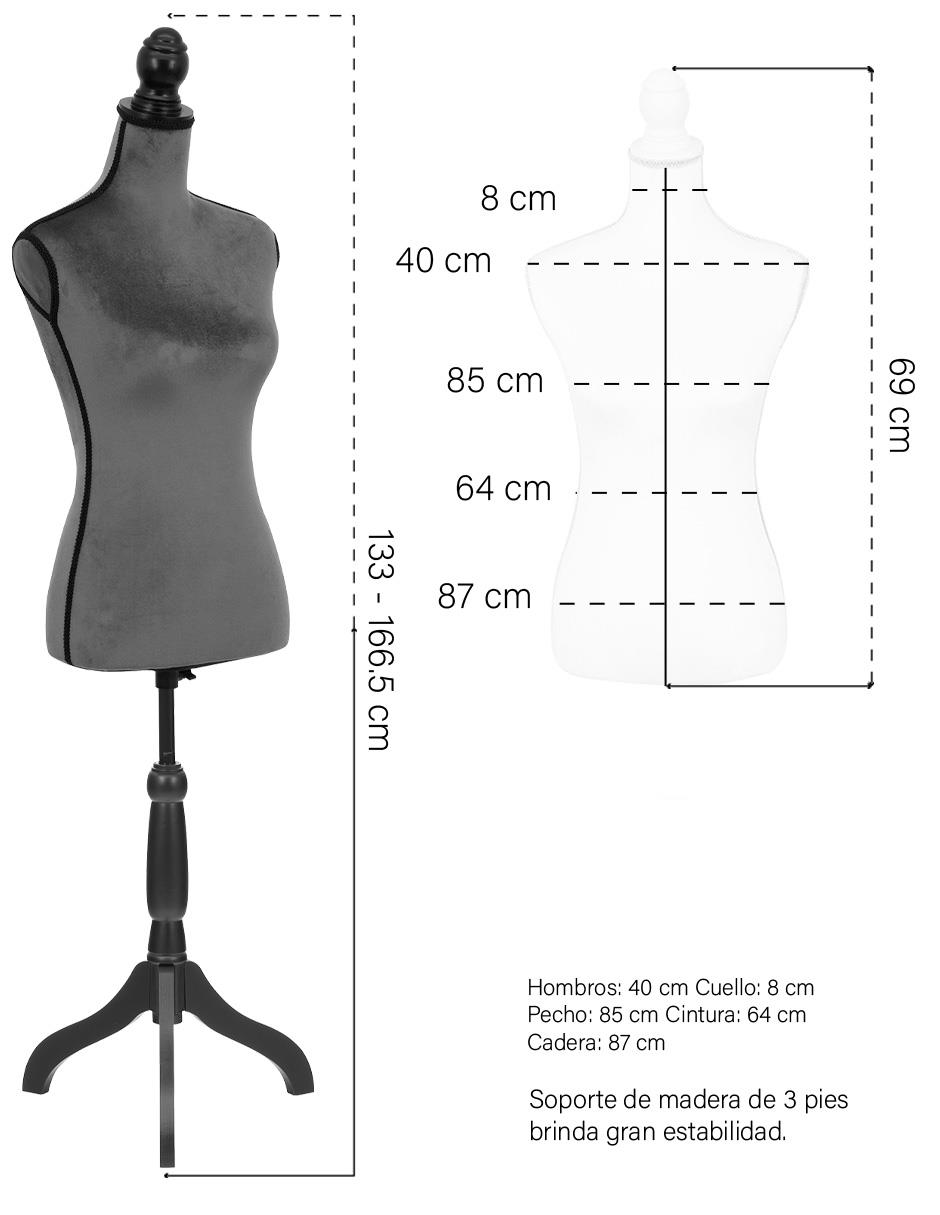 Maniquí de torso silueta unisex MTFAT 5