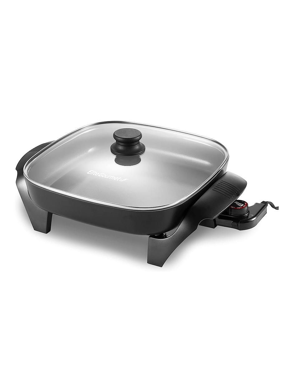 Sartén eléctrico con tapa de aluminio