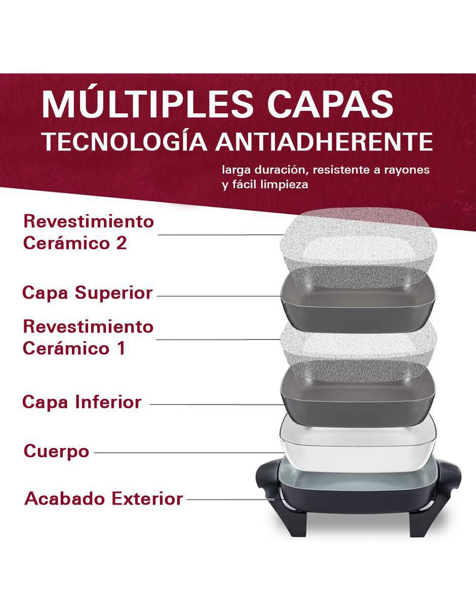Sartén eléctrico con tapa de aluminio 2