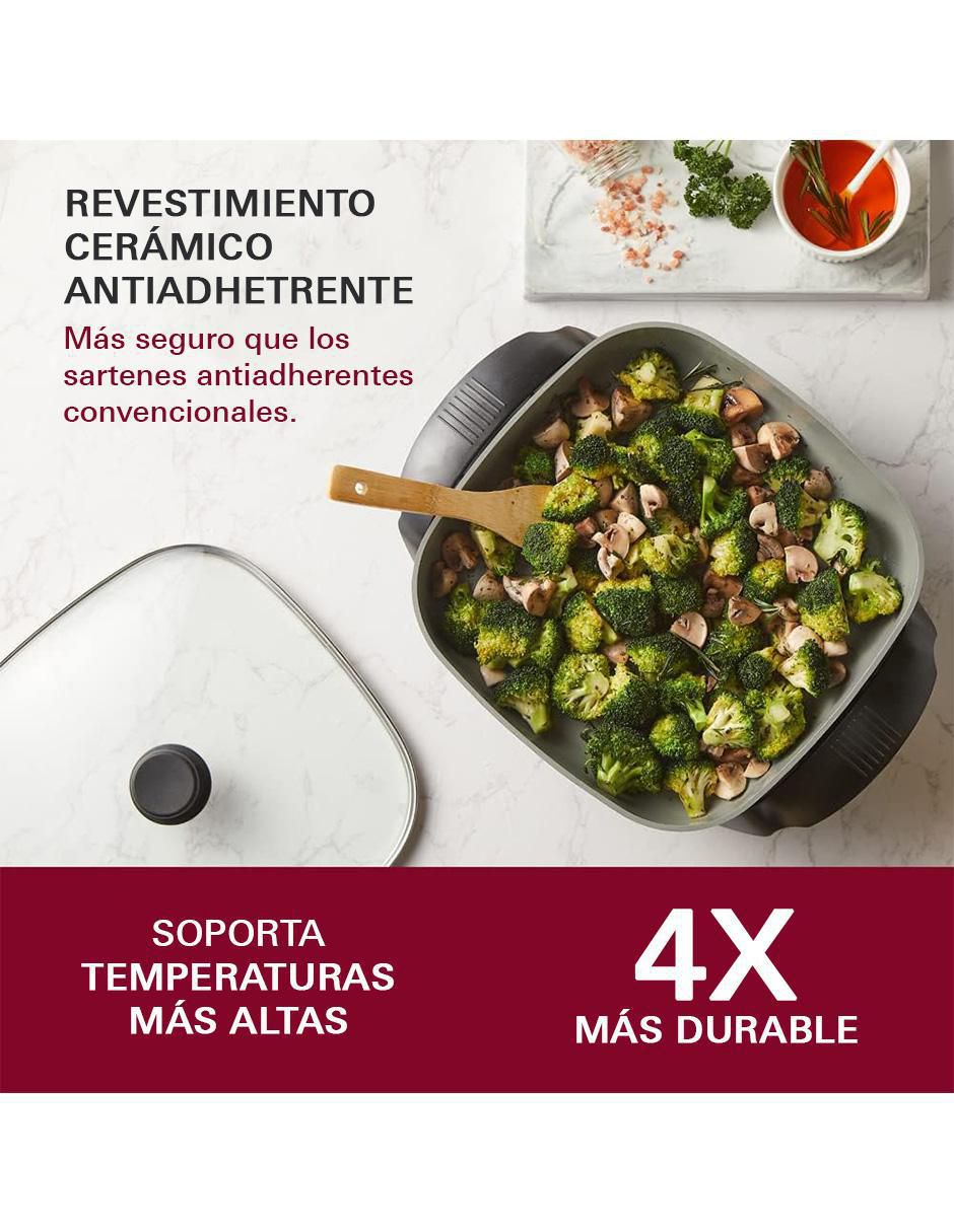 Sartén eléctrico con tapa de aluminio 3
